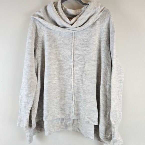 Sweaters - For Thee Women's Gray Alpaca Blend Cowlneck Sweater‎ Large Oversized Soft.D113